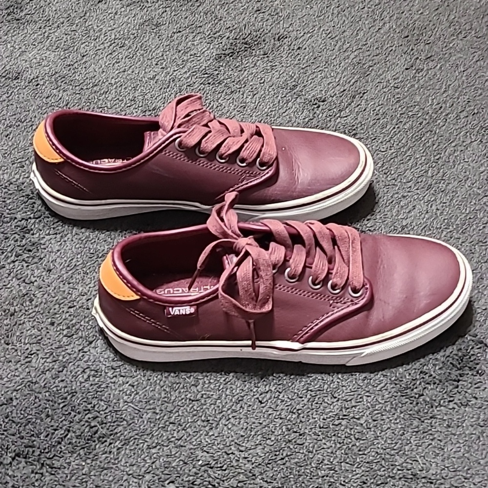Vans leather maroon sneakers Adult Lowtops ultra‎ 8 - Picture 12 of 17